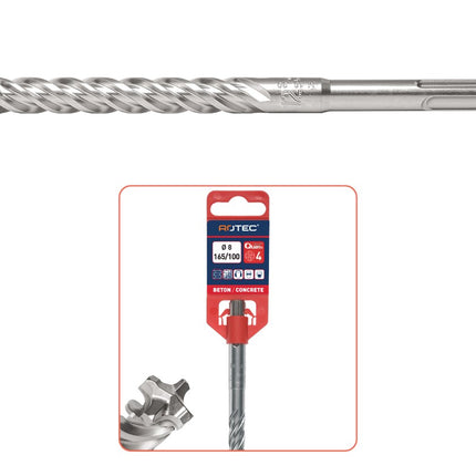 Hamerboor, SDS-plus, QUATTRO-X, in clip