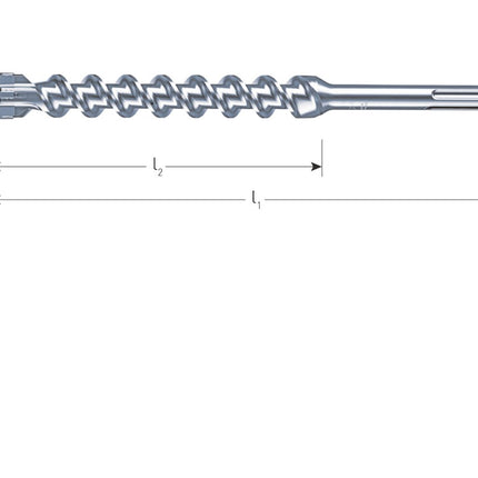 Hamerboor, SDS-max, QUATTRO-X, 4-snijder