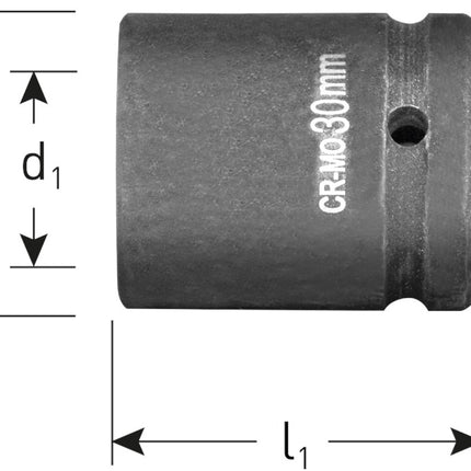 Krachtdop 1/2" kort