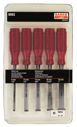 BAHCO STEEKBEITELSET KUNSTSTOF 5D