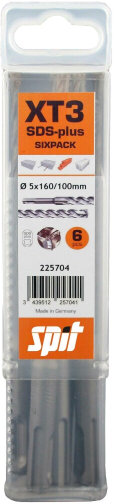 SPIT XT3 BETONBOOR SDS+ D6X160-100      6-PACK
