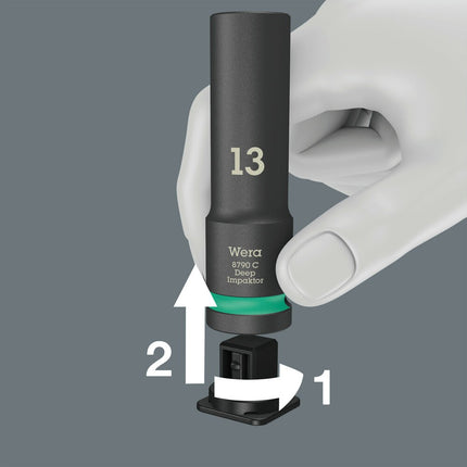 Afbeelding Wera dopsleutelset 1/2" 8790 C Impaktor Deep Set 1