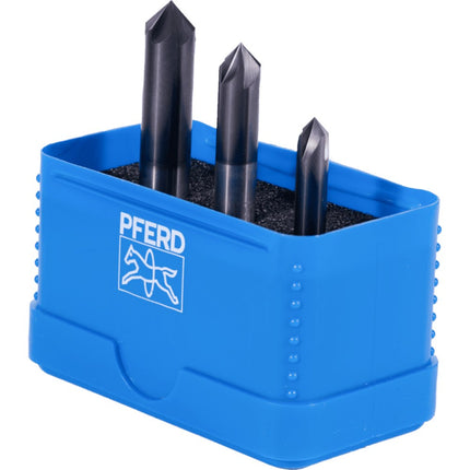 Afbeelding PFERD TOOLS ontbraamfrezenset universeel ud SCM-UD-SET-M060/080/100 A 90°HB AL40 3-dlg