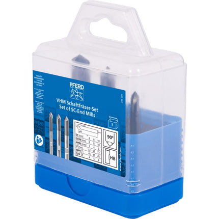 Afbeelding PFERD TOOLS ontbraamfrezenset universeel ud SCM-UD-SET-M060/080/100 A 90°HB AL40 3-dlg
