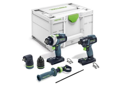 Afbeelding Festool accu-slagschroevendraaier en accu-schroefboormachineset TID 18 Basic-Set TPC 18/4