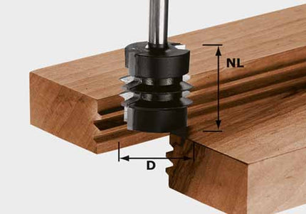 Verlijmfrees HW schacht 8 mm HW S8 D34/NL32
