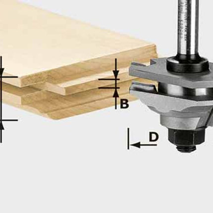 Profiel-messingfrees HW schacht 8 mm HW S8 D46 x D12-FD