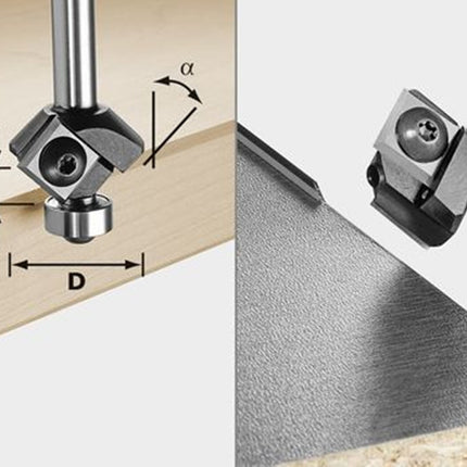 Afbeelding Festool keermes-fasefrees hw S8 HW 45° D27 12x12 KL