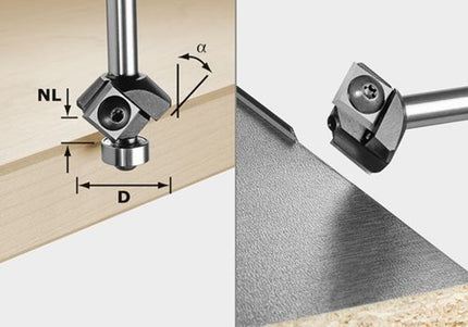 Afbeelding Festool keermes-fasefrees hw S8 HW 45° D27 12x12 KL