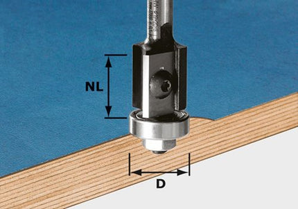Afbeelding Festool keermes-kantenfrees HW schacht 8 mm HW S8 D19/20WM Z2